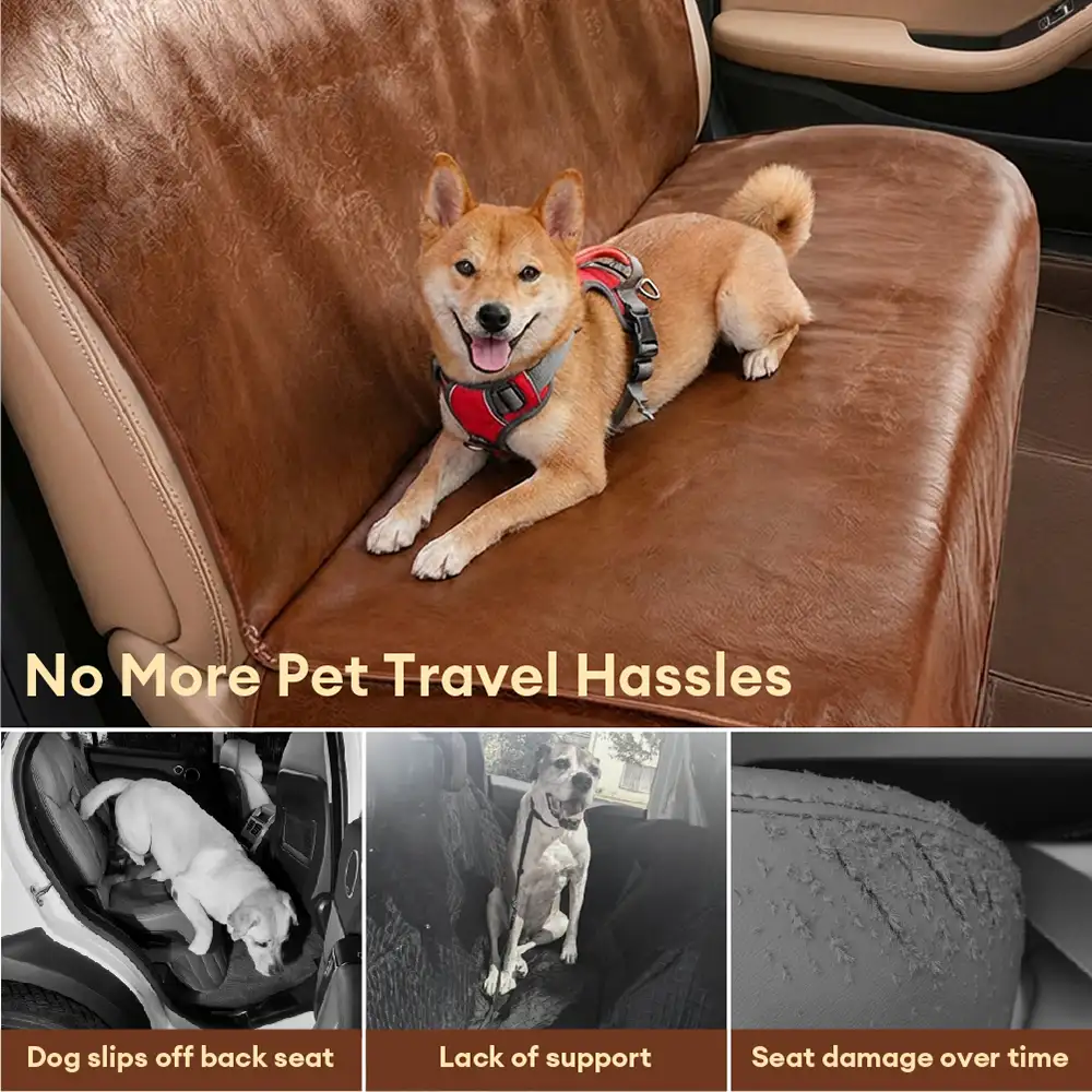 Pet Friendly Faux Leather Car Seat Mask - Waterproof And Stain Resistant - Image 3