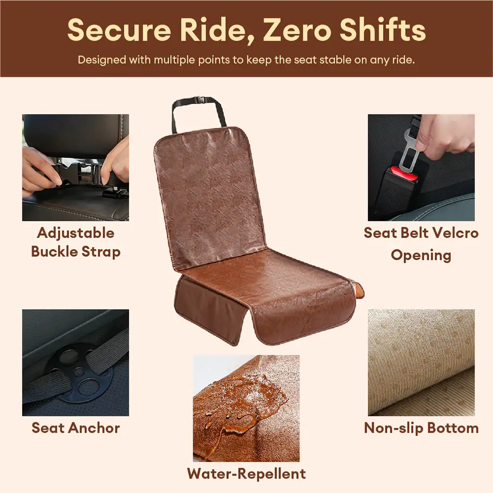Pet Friendly Faux Leather Car Seat Mask - Waterproof And Stain Resistant - Image 8
