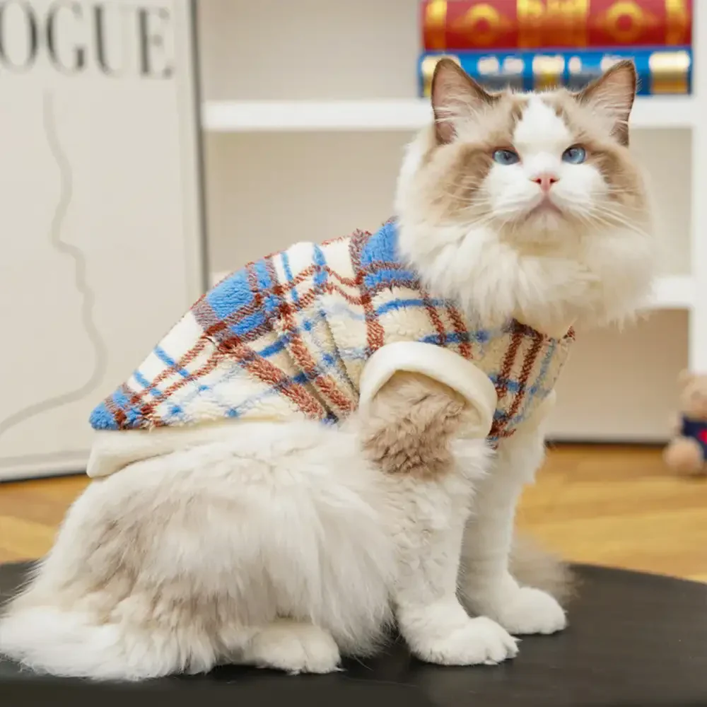 Plaid Comfortable Warm Plush Dog Jumper Suitable For All Breeds of Dogs - Image 12