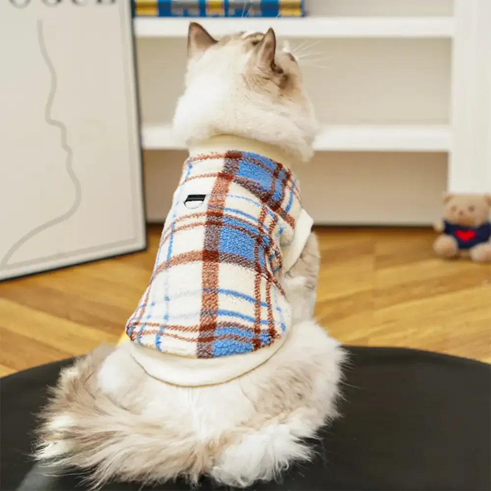 Plaid Comfortable Warm Plush Dog Jumper Suitable For All Breeds of Dogs - Image 13