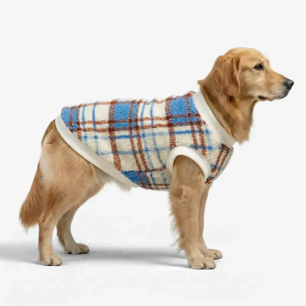 Plaid Comfortable Warm Plush Dog Jumper Suitable For All Breeds of Dogs - Image 6