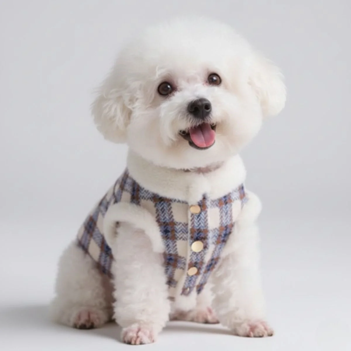 Plaid Fleece Pullover Dog Jacket - A Warm and Stylish Winter Jacket - Image 2