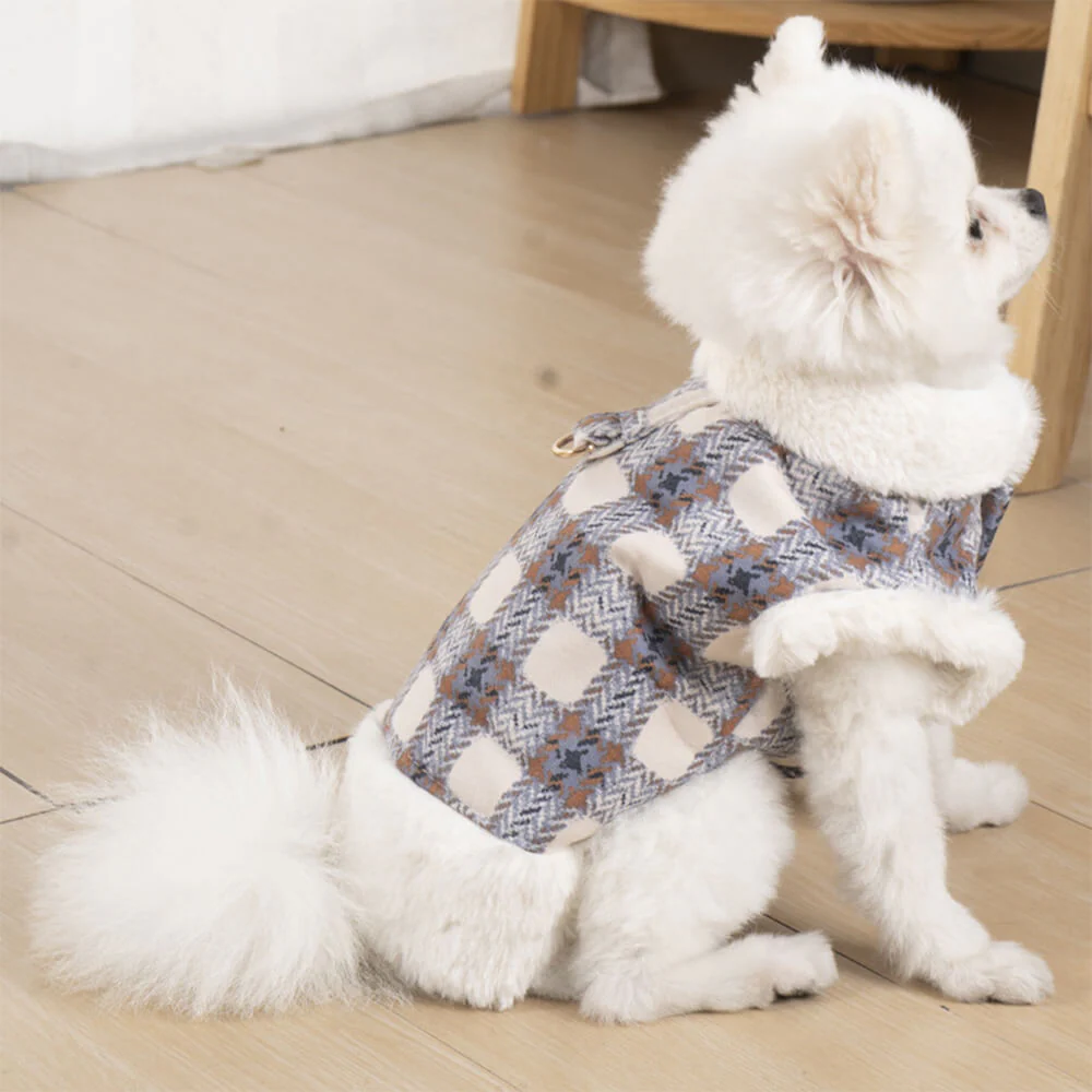 Plaid Fleece Pullover Dog Jacket - A Warm and Stylish Winter Jacket - Image 5