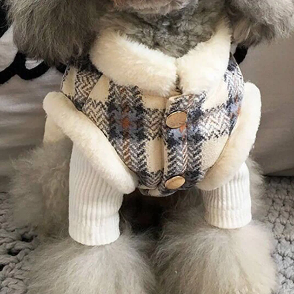 Plaid Fleece Pullover Dog Jacket - A Warm and Stylish Winter Jacket - Image 6