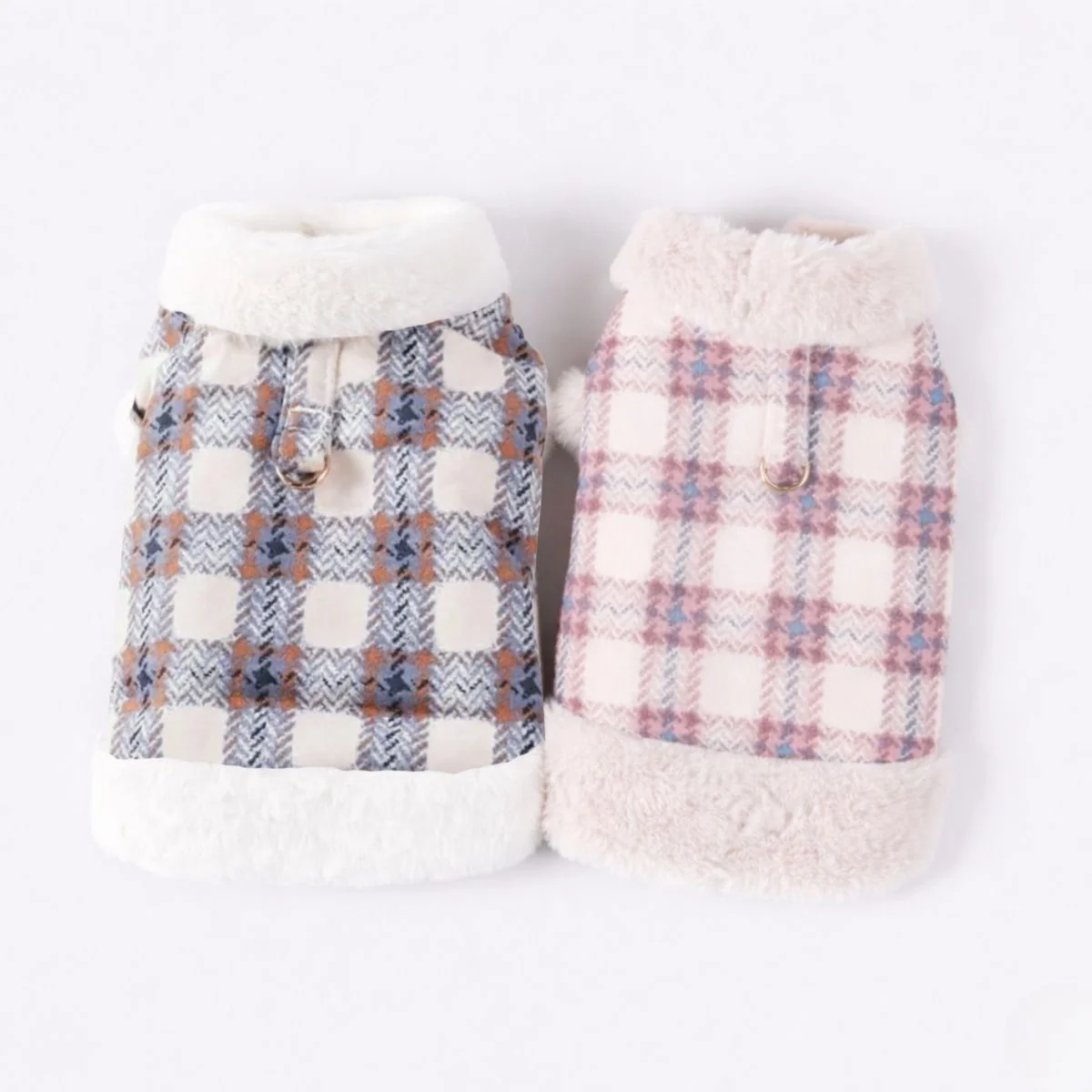 Plaid Fleece Pullover Dog Jacket - A Warm and Stylish Winter Jacket - Image 8