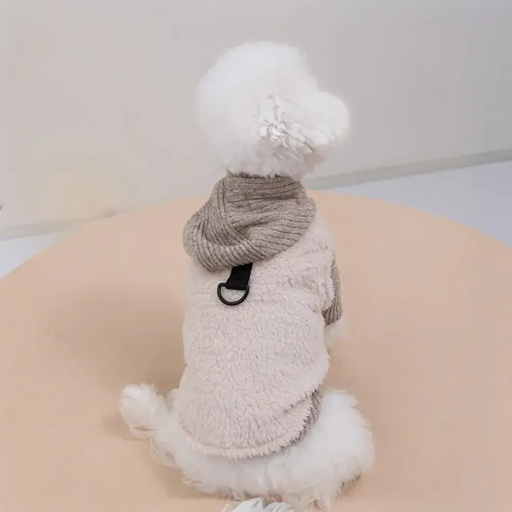 Plush Coat & Matching Turtleneck Jumper Two-Piece Dog Outfit Set - Image 3