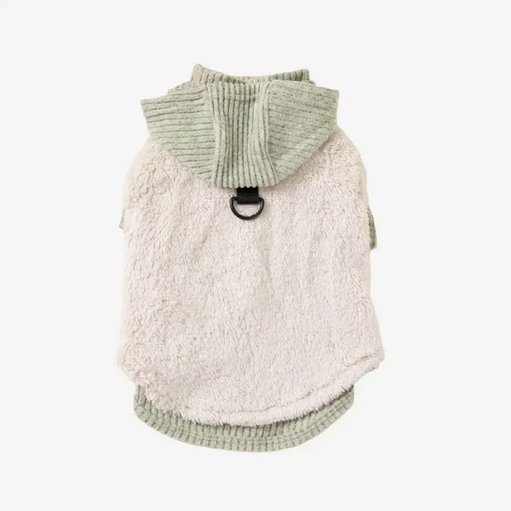 Plush Coat & Matching Turtleneck Jumper Two-Piece Dog Outfit Set - Image 9