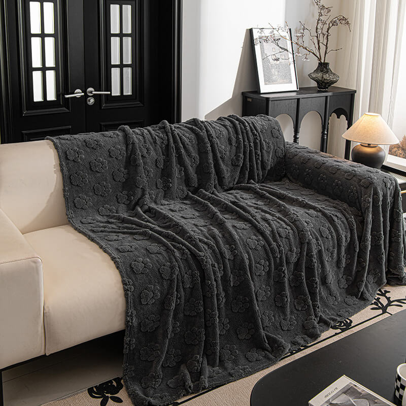 Plush Paw-Patterned Soft Sofa Protector Throw Couch Cover - Image 5