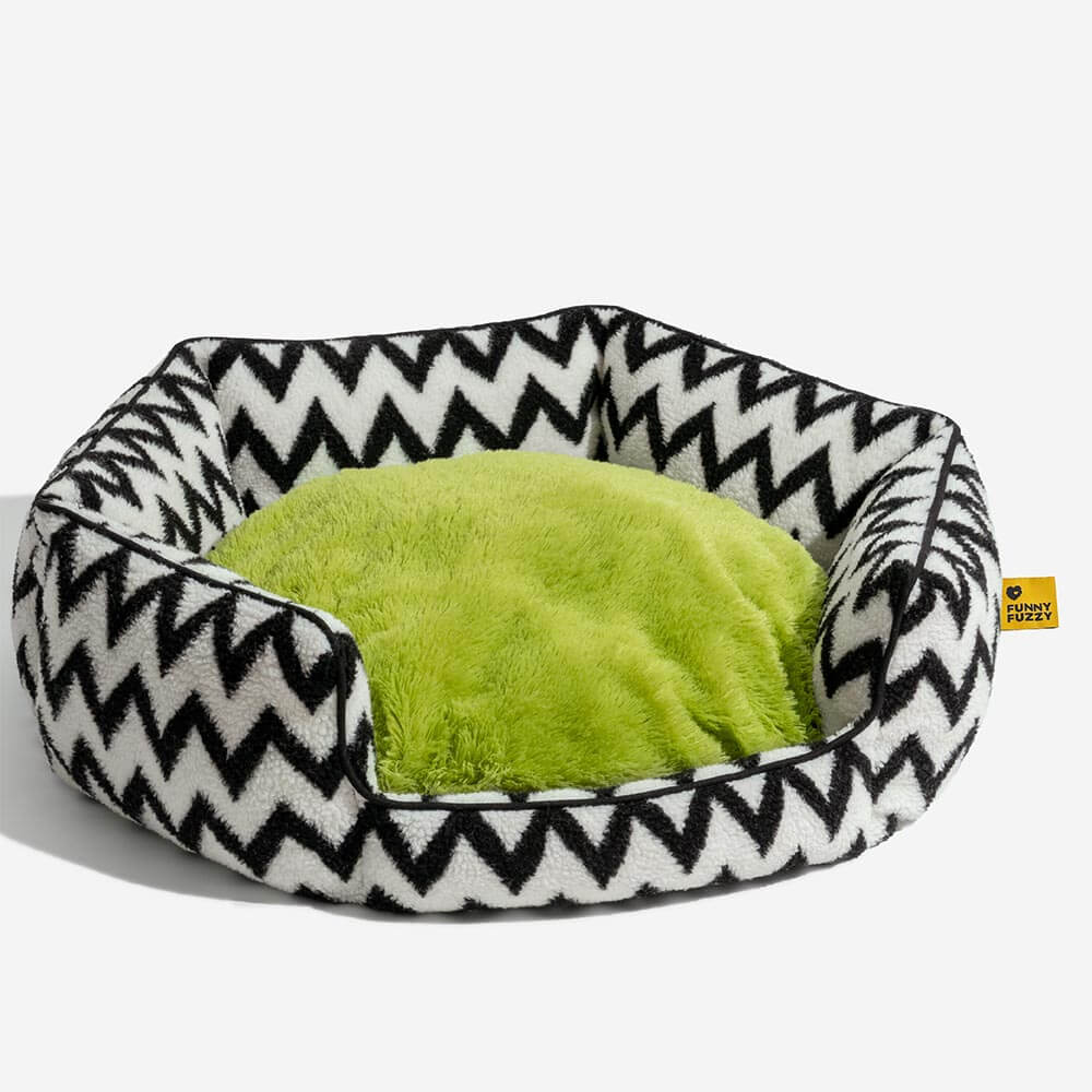 Plush Retreat Chevron Dog Bed-The Warm Hugger - Image 15
