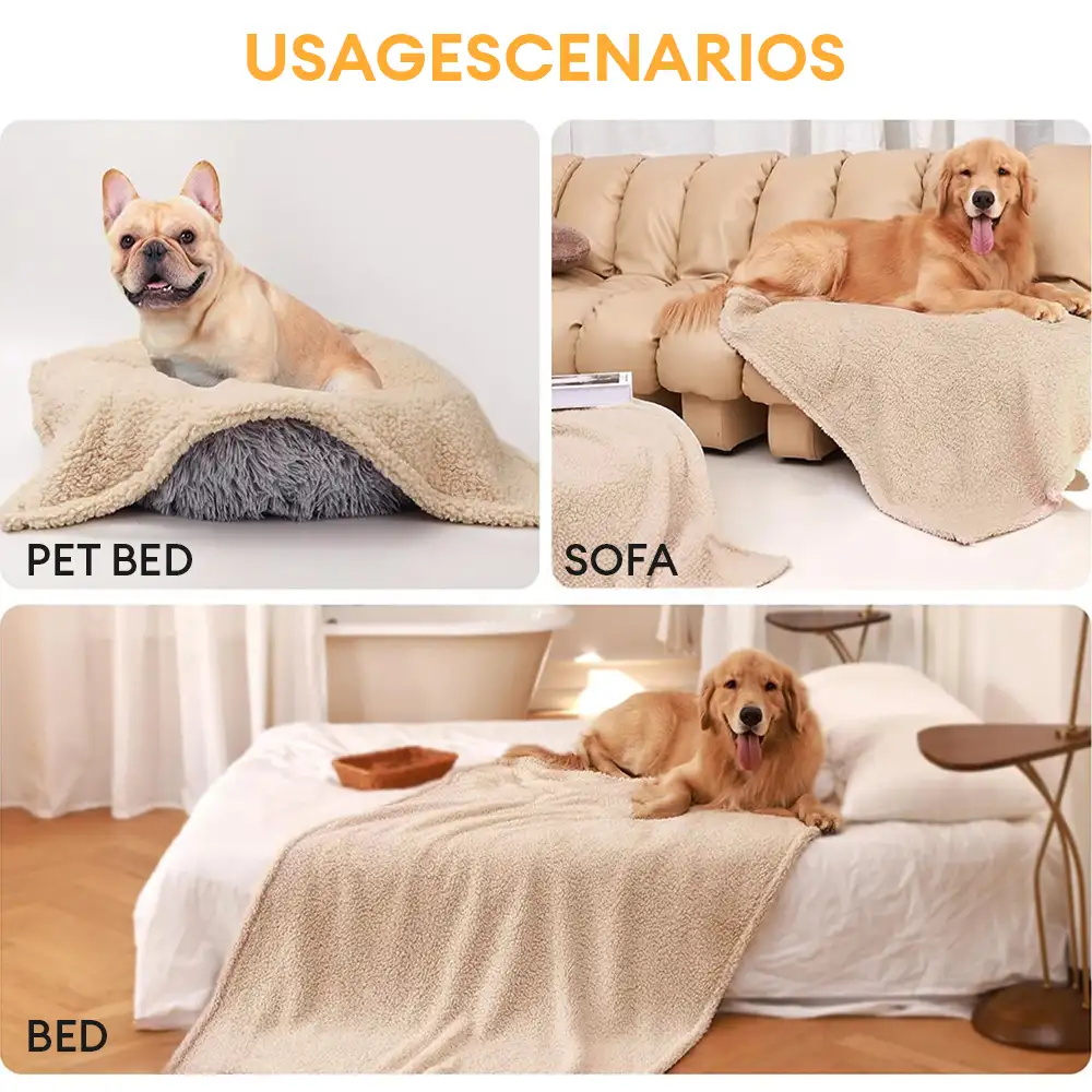 Polar Fleece Comfortable Warm Multifunctional Pet Blanket - Image 8