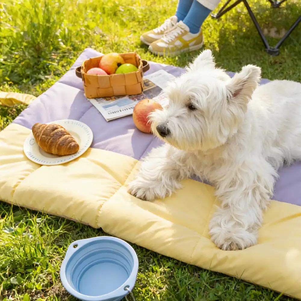 Portable Foldable Double-Sided Water-Repellent Dog Mat for Outdoor Travel & Camping - Image 5