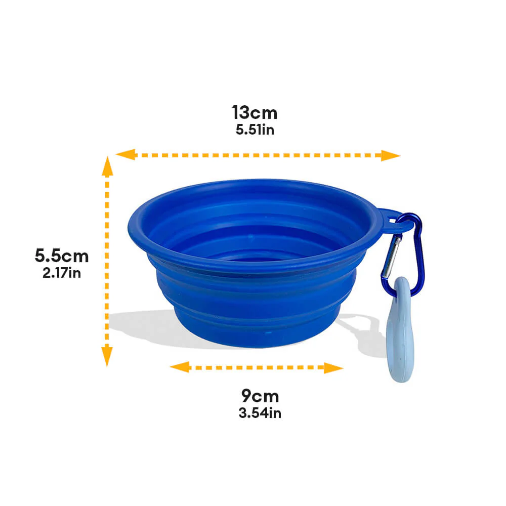 Portable Foldable Expandable Silicone Dog Food & Water Bowl - Image 9