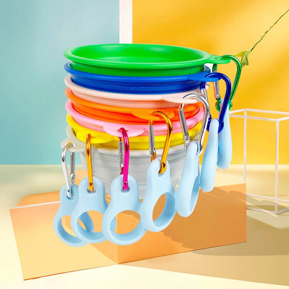Portable Foldable Expandable Silicone Dog Food & Water Bowl - Image 6