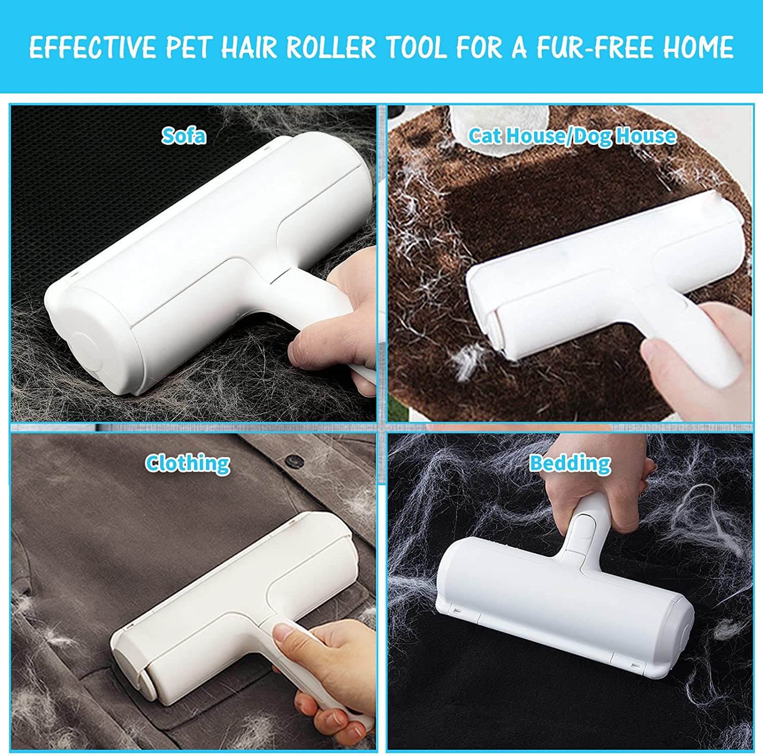 Portable Furniture Hair Remover Roller Pet Hair Remover - Image 4