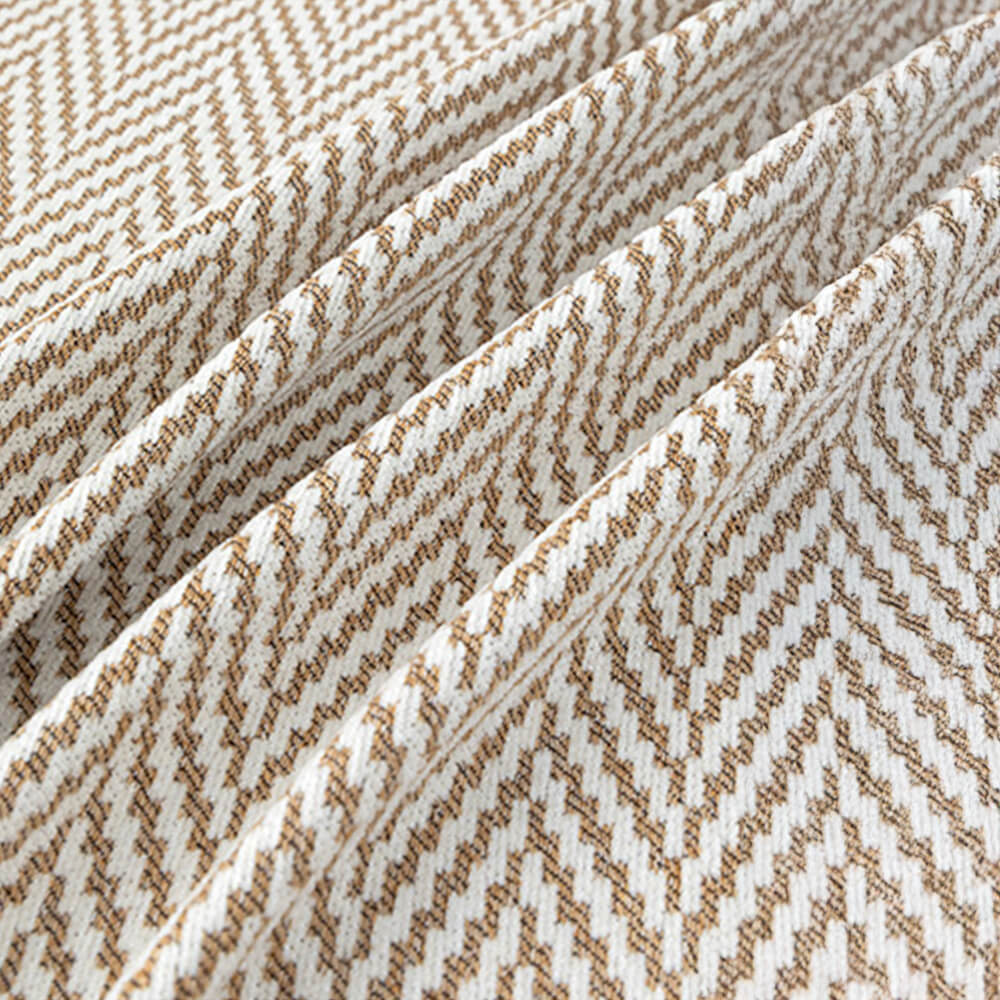 Premium Herringbone Chenille Fringe Full Coverage Couch Cover - Image 12