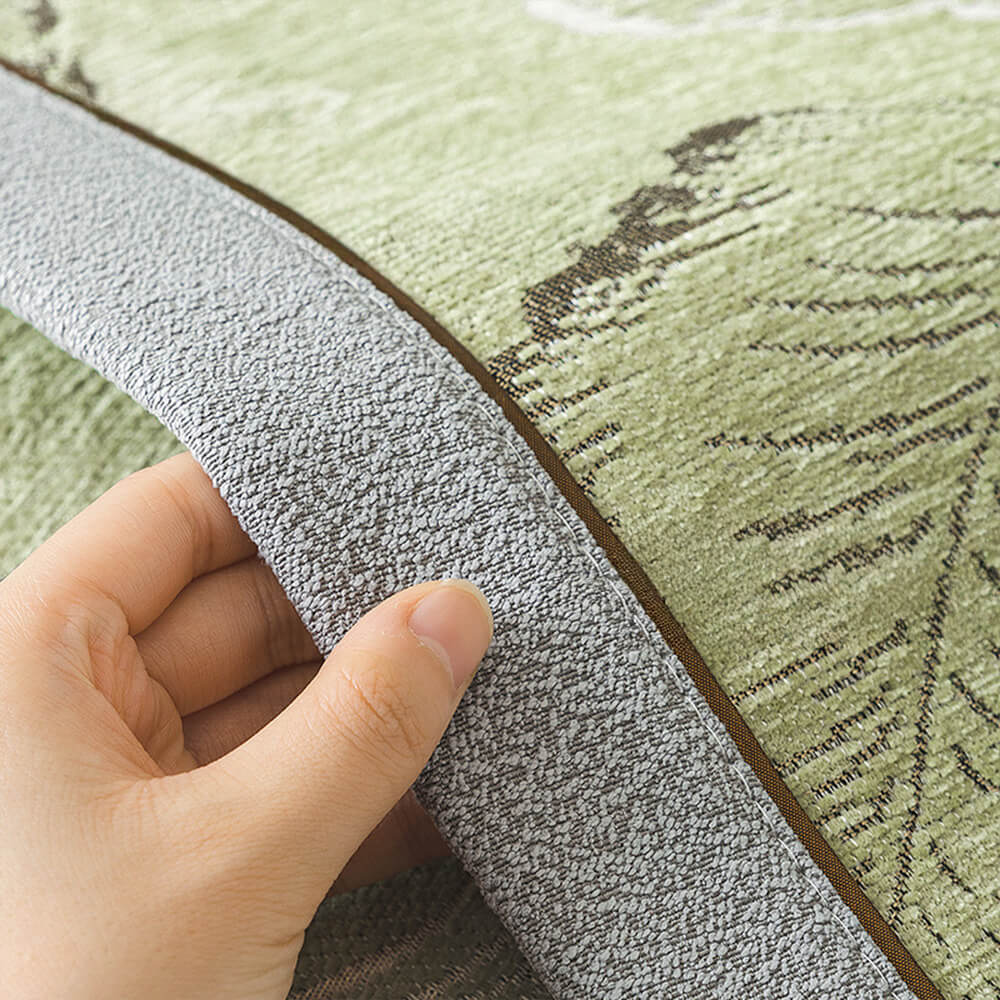 Premium Leaf Texture Chenille Non-Slip Anti-Scratch Couch Cover - Image 5