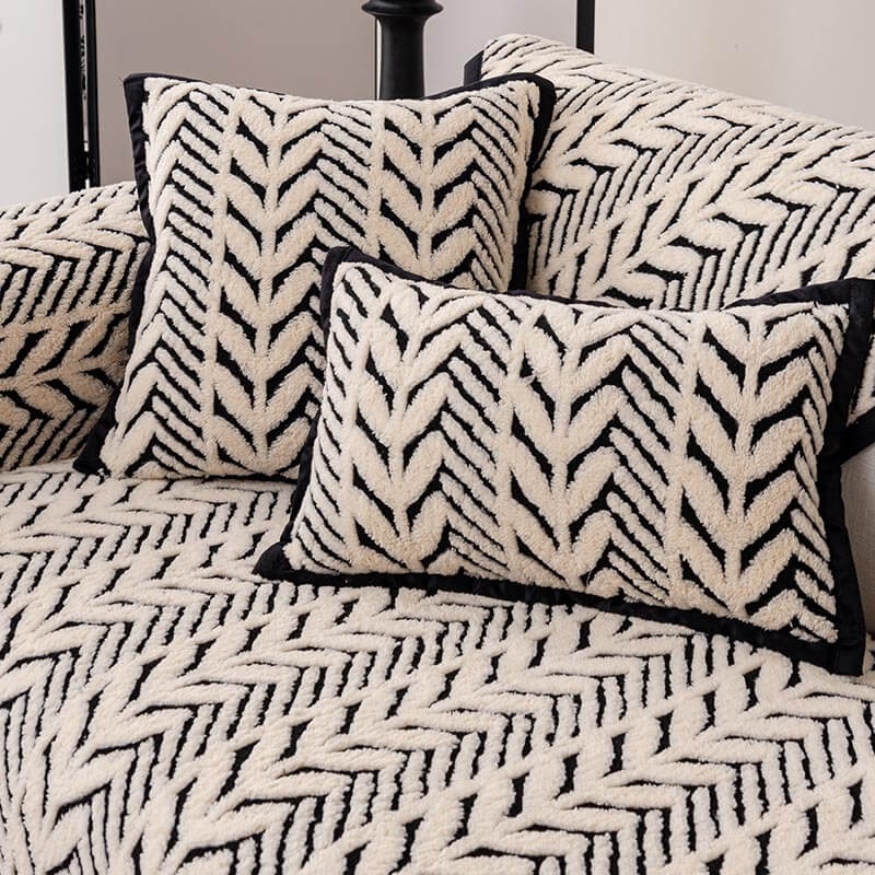 Premium Warm Wheat-Ear Plush Anti-Slip Anti-Scratch Couch Cover - Image 8