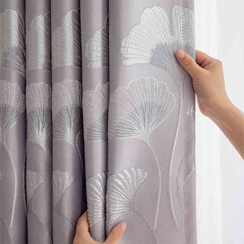 Refined Jacquard Breathable Noise Reduction Blackout Curtains - Image 10