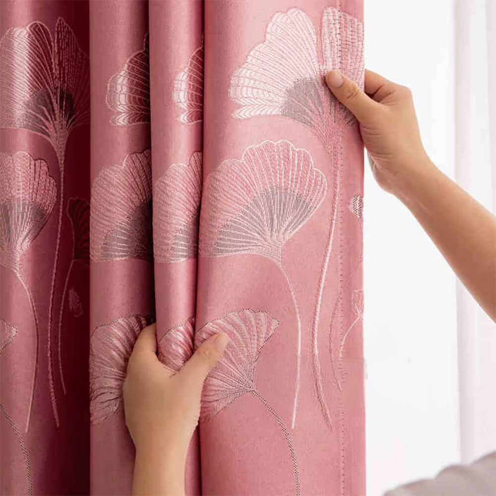 Refined Jacquard Breathable Noise Reduction Blackout Curtains - Image 11