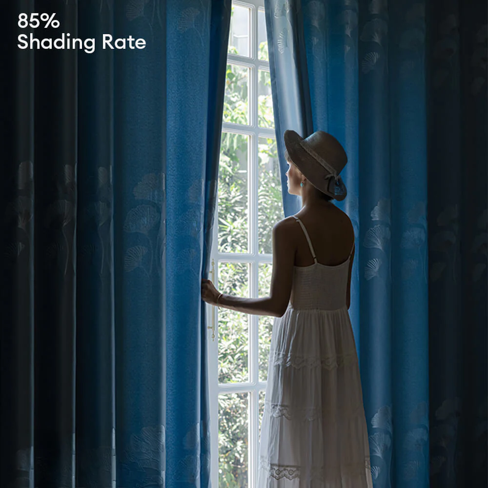 Refined Jacquard Breathable Noise Reduction Blackout Curtains - Image 3