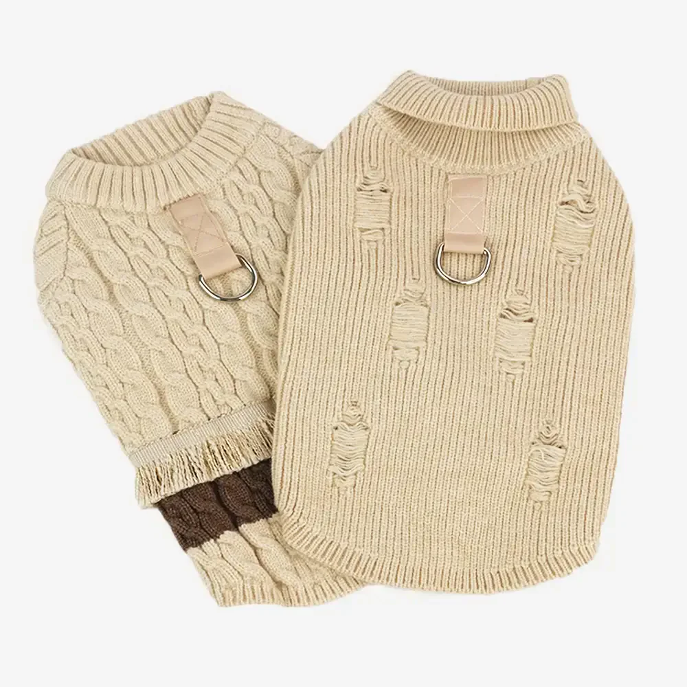 Retro Cable Knit Dachshund And Small To Medium-Sized Dog Jumper - Image 6
