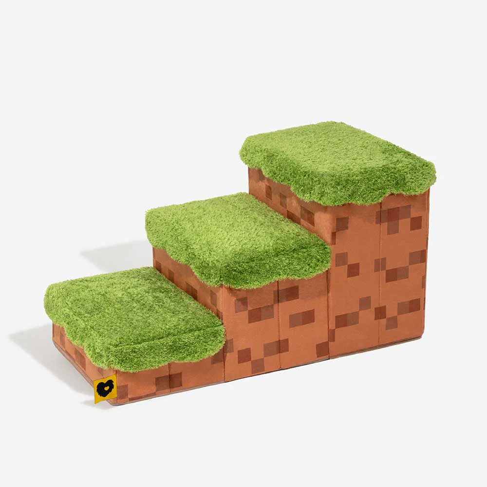 Retro Pixel Handcrafted Foldable Pet Stairs With Storage - Blocky PawGame - Image 17
