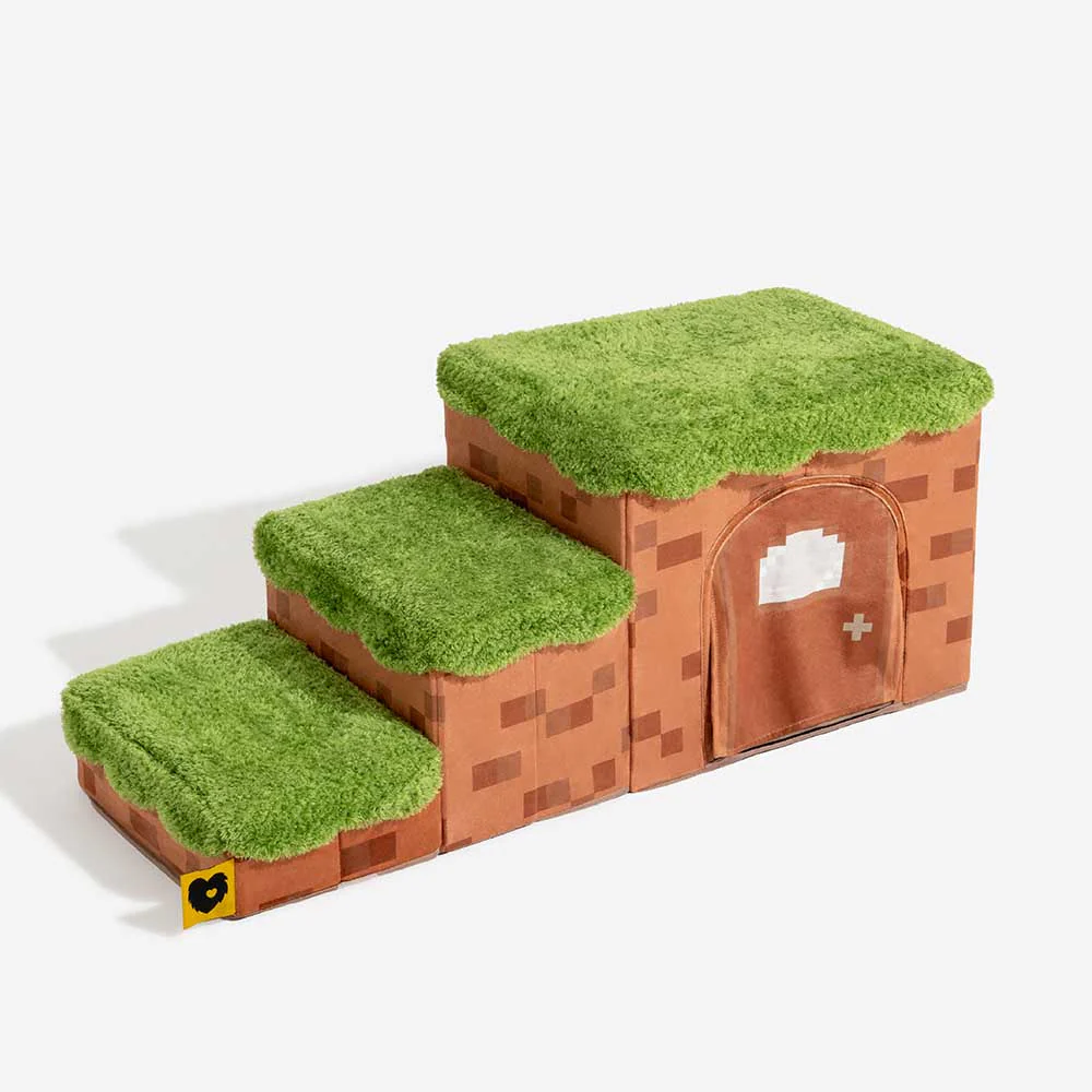 Retro Pixel Handcrafted Foldable Pet Stairs With Storage - Blocky PawGame - Image 18