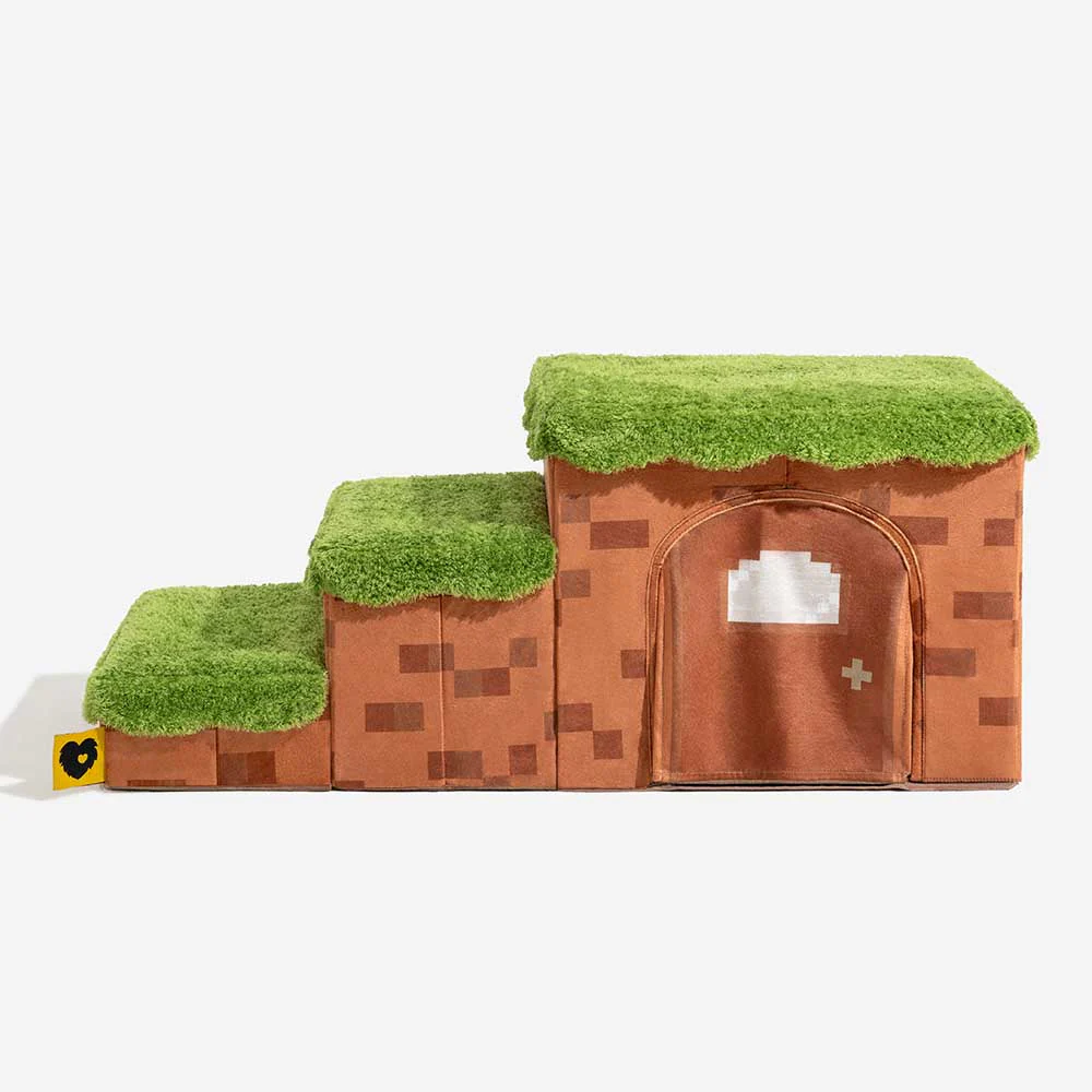 Retro Pixel Handcrafted Foldable Pet Stairs With Storage - Blocky PawGame - Image 19
