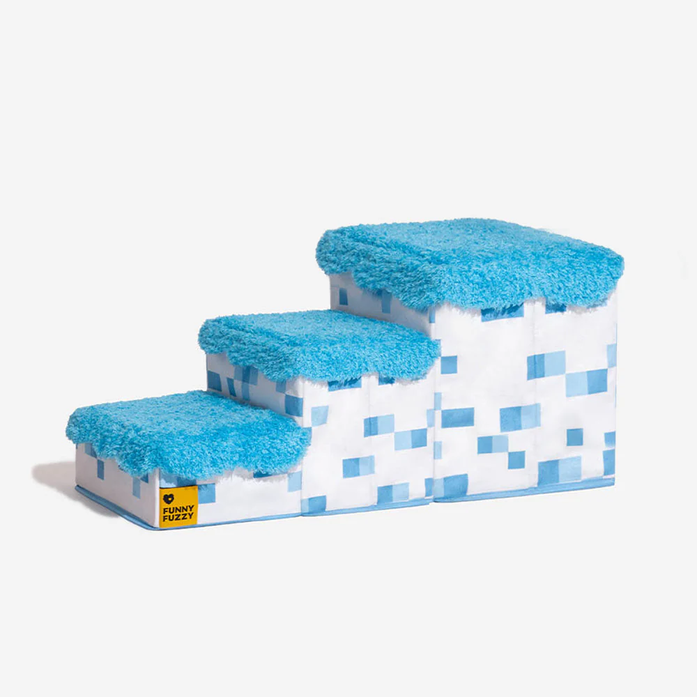 Retro Pixel Handcrafted Foldable Pet Stairs With Storage - Blocky PawGame - Image 21
