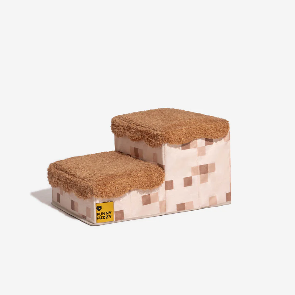 Retro Pixel Handcrafted Foldable Pet Stairs With Storage - Blocky PawGame - Image 23