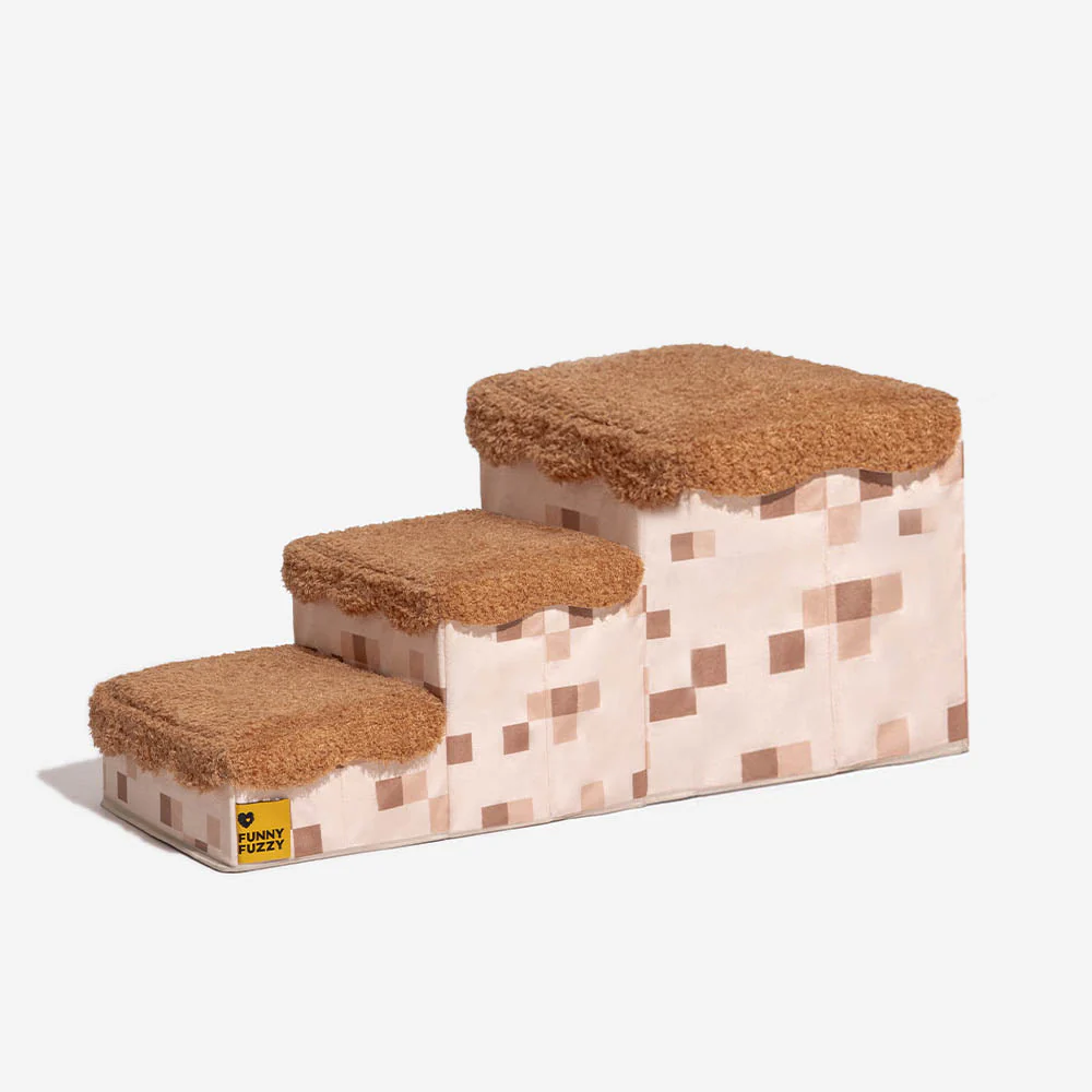 Retro Pixel Handcrafted Foldable Pet Stairs With Storage - Blocky PawGame - Image 24