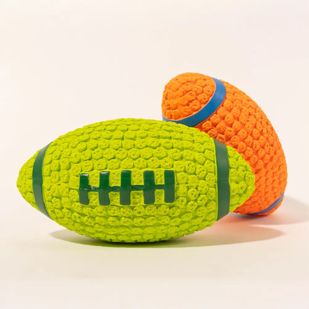 Rugby Dog Chew Toy with Squeaky - Image 6