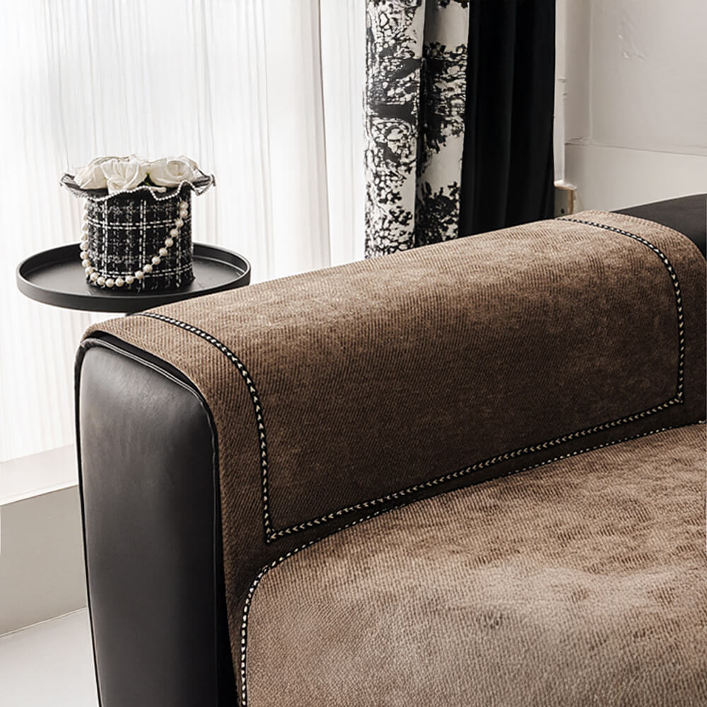 Simple Modern Jacquard High-Weight Non-Slip Chenille Couch Cover - Image 8