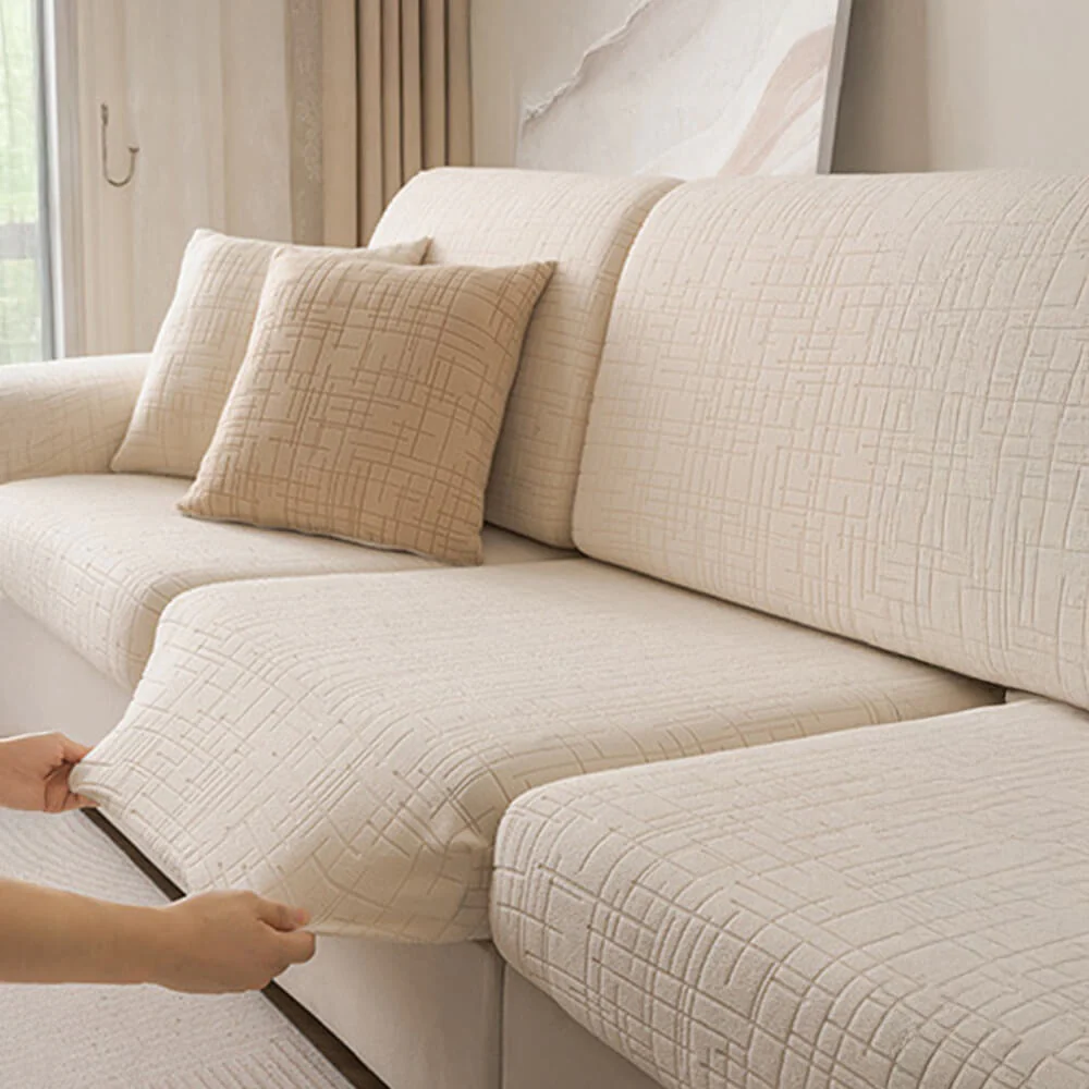 Skin-Friendly Jacquard Plush Breathable Sweat-Absorbent Full-Cover Magic Couch Cover - Image 13