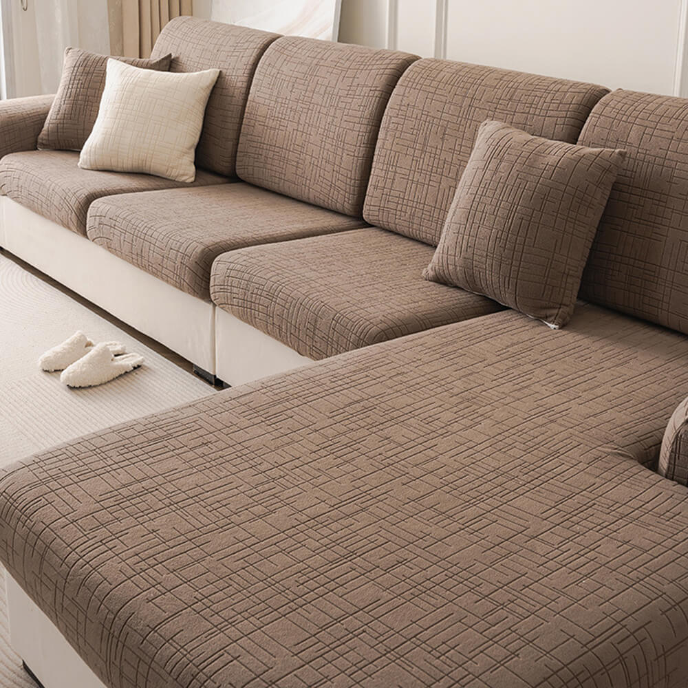 Skin-Friendly Jacquard Plush Breathable Sweat-Absorbent Full-Cover Magic Couch Cover - Image 4