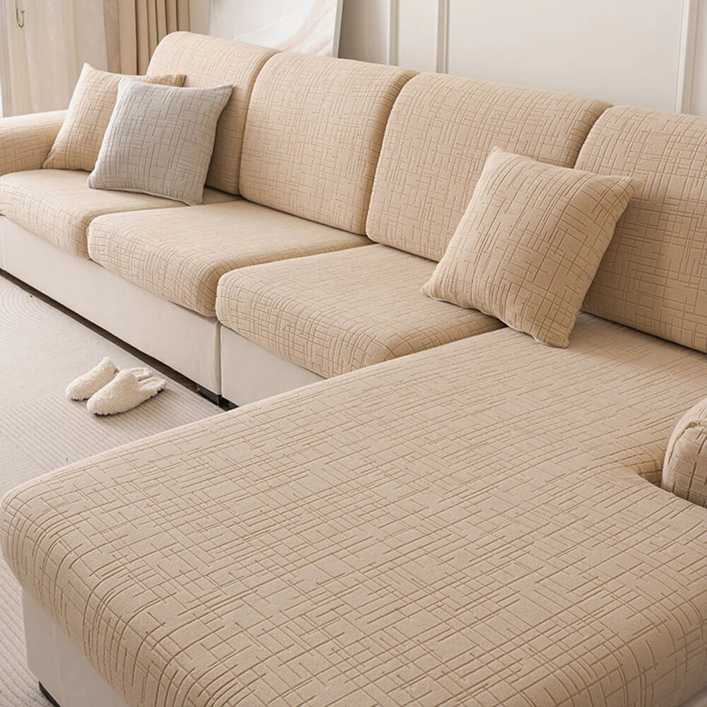 Skin-Friendly Jacquard Plush Breathable Sweat-Absorbent Full-Cover Magic Couch Cover - Image 5