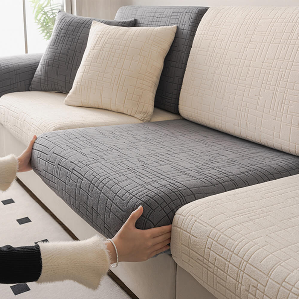 Skin-Friendly Jacquard Plush Breathable Sweat-Absorbent Full-Cover Magic Couch Cover - Image 7