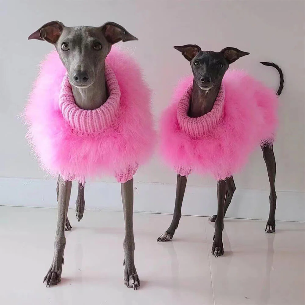 Soft Fluffy Fashion Luxurious Dog Turtleneck Knit Sweater - Image 7