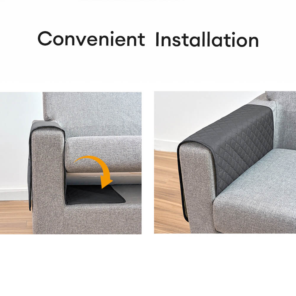 Soft Furry Non-Slip Sofa Protector Armrest Cover Set - Image 8