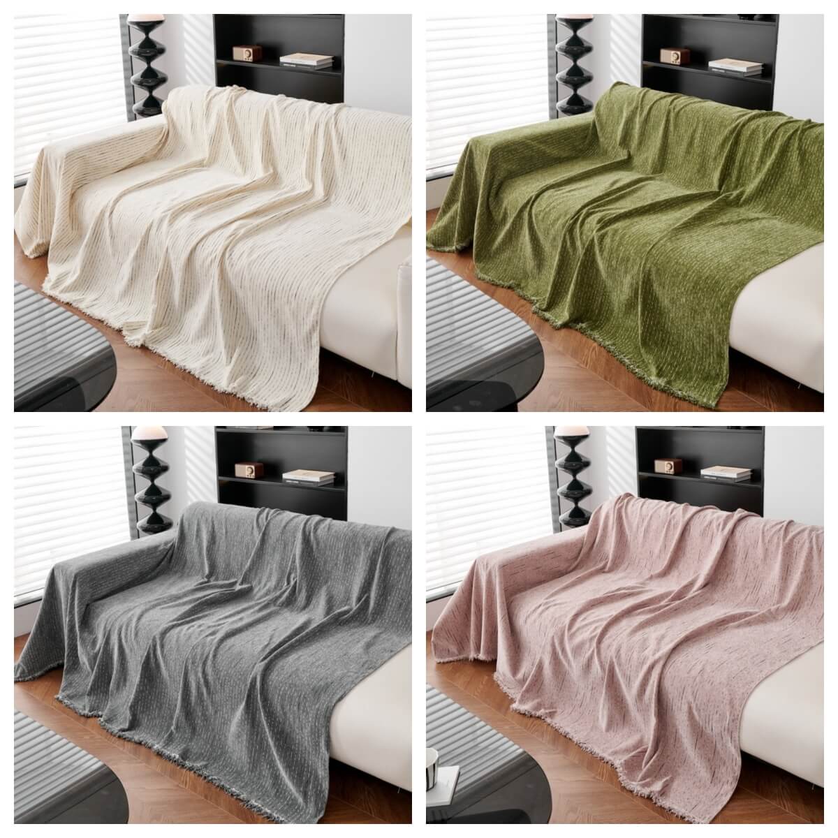 Soft Line Chenille All-Season Sofa Durable Protection Throw Couch Cover - Image 11