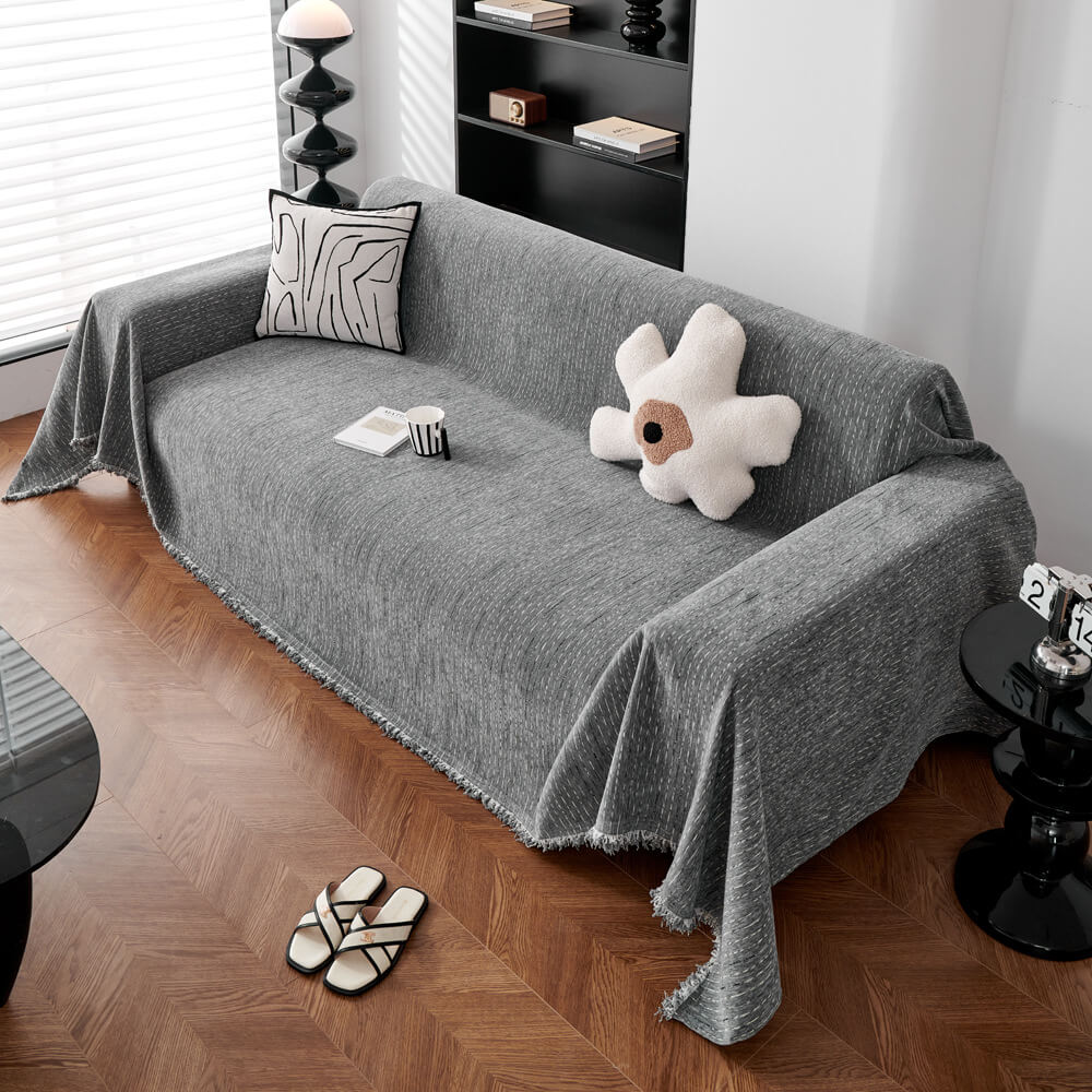 Soft Line Chenille All-Season Sofa Durable Protection Throw Couch Cover - Image 14