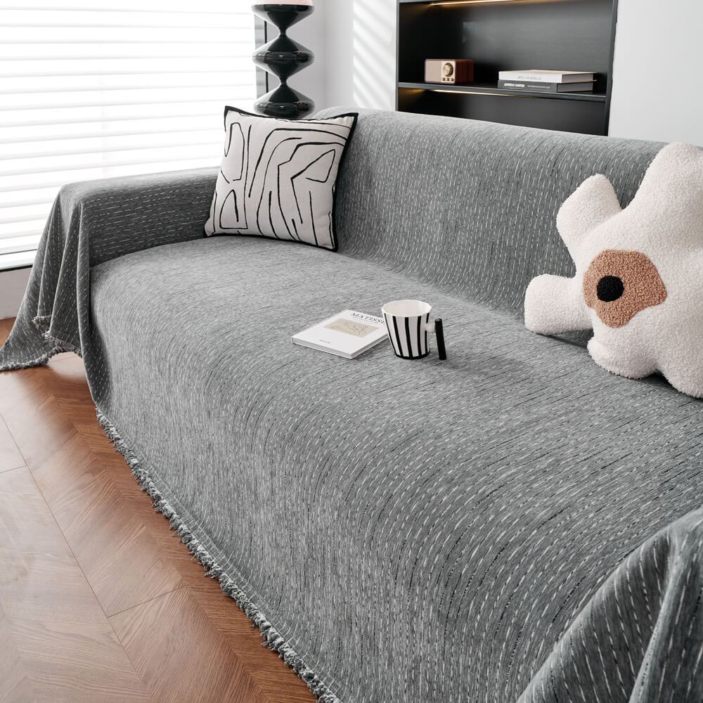 Soft Line Chenille All-Season Sofa Durable Protection Throw Couch Cover - Image 3