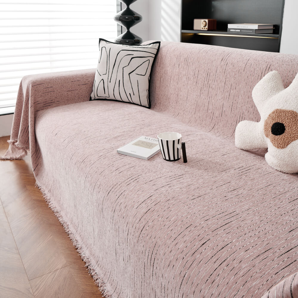 Soft Line Chenille All-Season Sofa Durable Protection Throw Couch Cover - Image 4