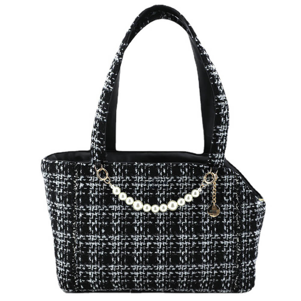 Soft Tweed Luxury Chequered Lightweight Dog & Cat Carrier Bag - Image 17