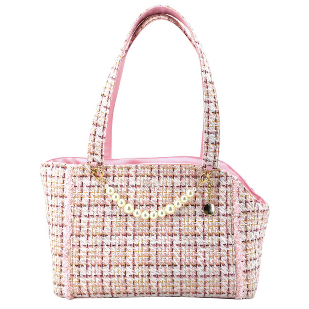 Soft Tweed Luxury Chequered Lightweight Dog & Cat Carrier Bag - Image 18