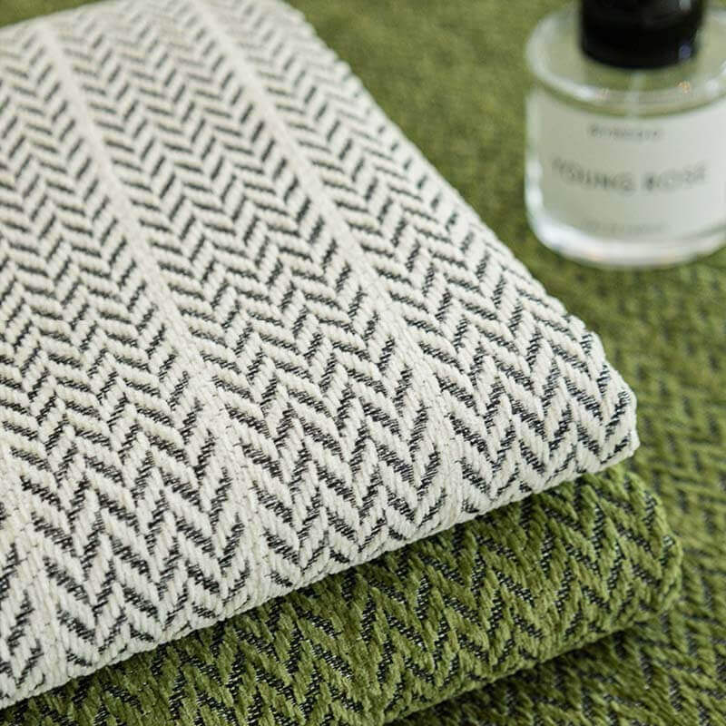Solid Colour Chenille Anti-scratch Herringbone Couch Cover - Image 6