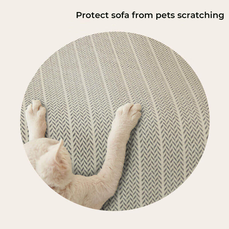 Solid Colour Chenille Anti-scratch Herringbone Couch Cover - Image 8
