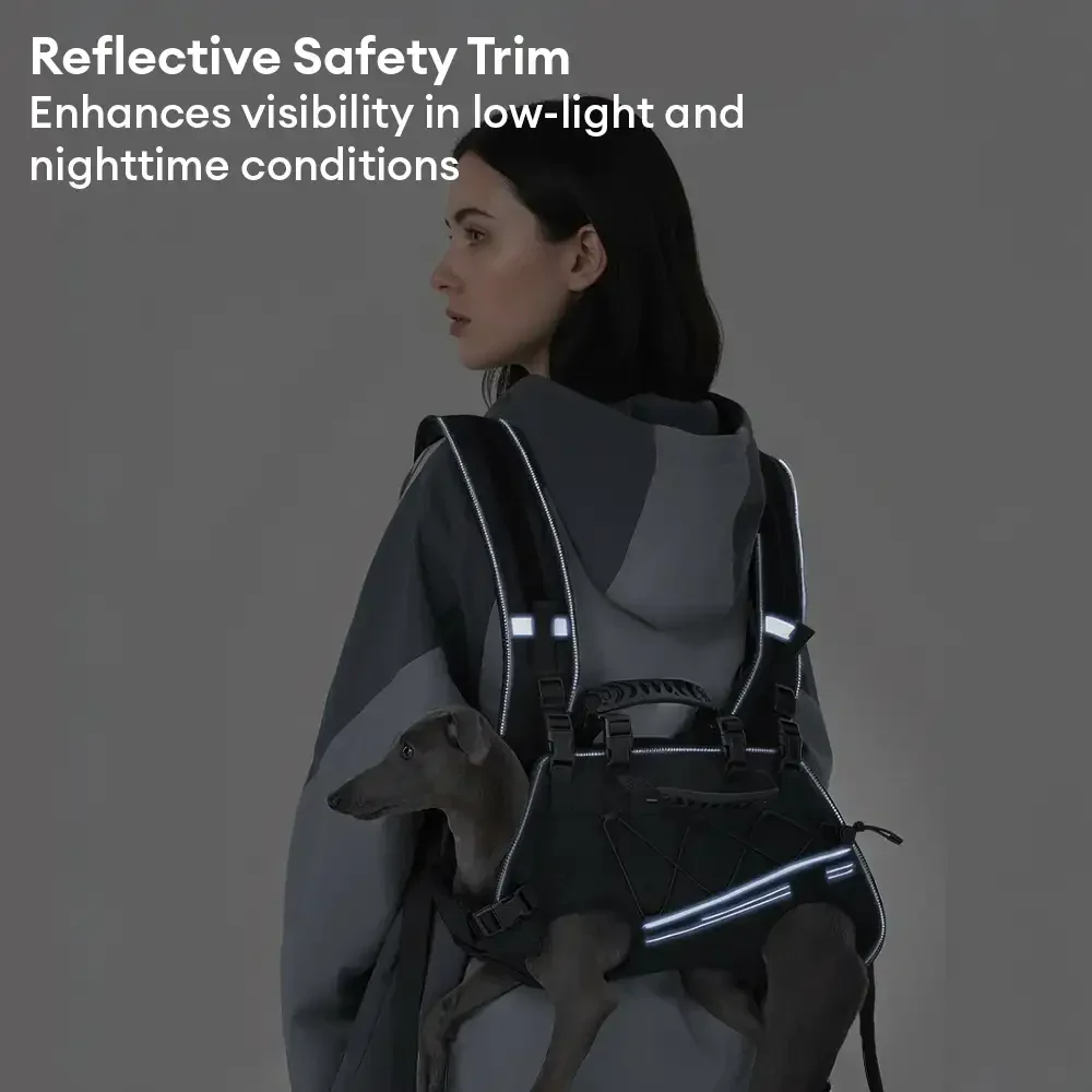 Spine-Friendly Horizontal Dog Backpack Carrier with Adjustable Padded Straps - Legs-Out Comfort - Image 6