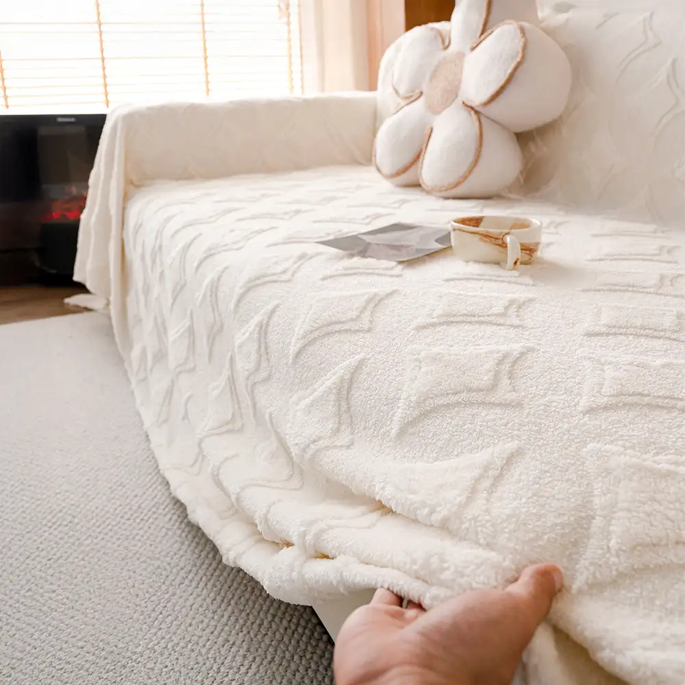 Star Series Plush Multifunctional Sofa Protective Couch Cover - Image 6