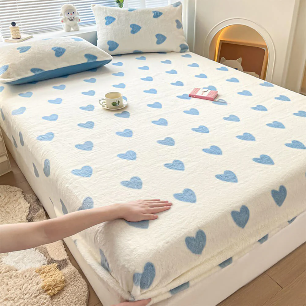Static-Free Creamy Stretchable Fitted Sheet Mattress Cover - Image 12